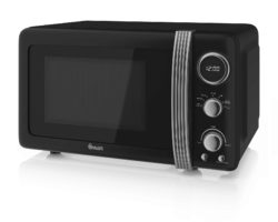 Swan Retro 800w Digital Microwave - Black
